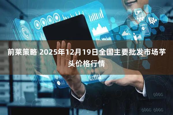 前莱策略 2025年12月19日全国主要批发市场芋头价格行情